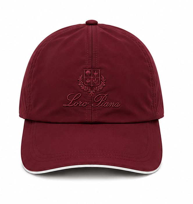 Casquette de baseball Loro Piana Bourgogne/Ivory