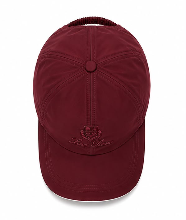 Casquette de baseball Loro Piana Bourgogne/Ivory